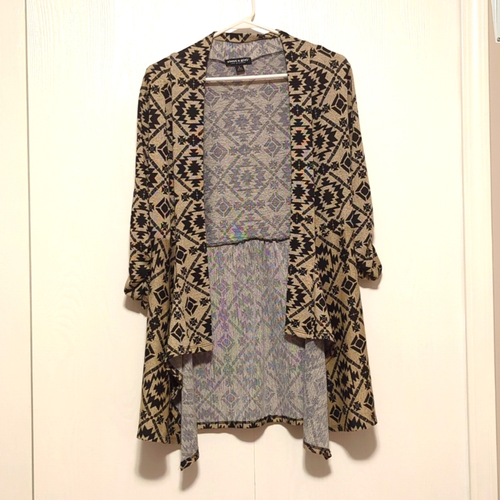 About A Girl Los Angeles Shawl Collar Cardigan L